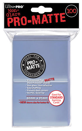 Pro-Matte Standard Size Deck Protector Sleeves: Clear (100 ct)