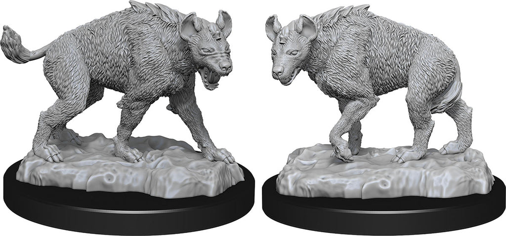 WizKids Deep Cuts Unpainted Miniatures: Hyenas (2)