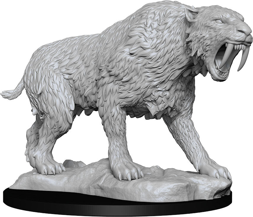 WizKids Deep Cuts Unpainted Miniatures: Saber-Toothed Tiger