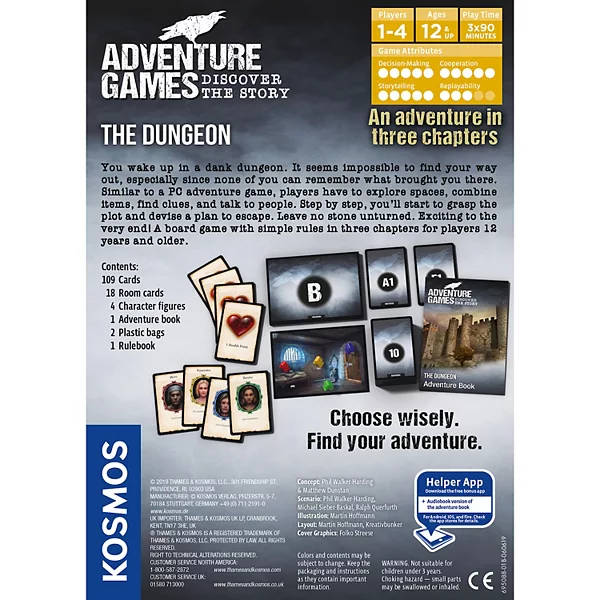Adventure Games: The Dungeon back of the box