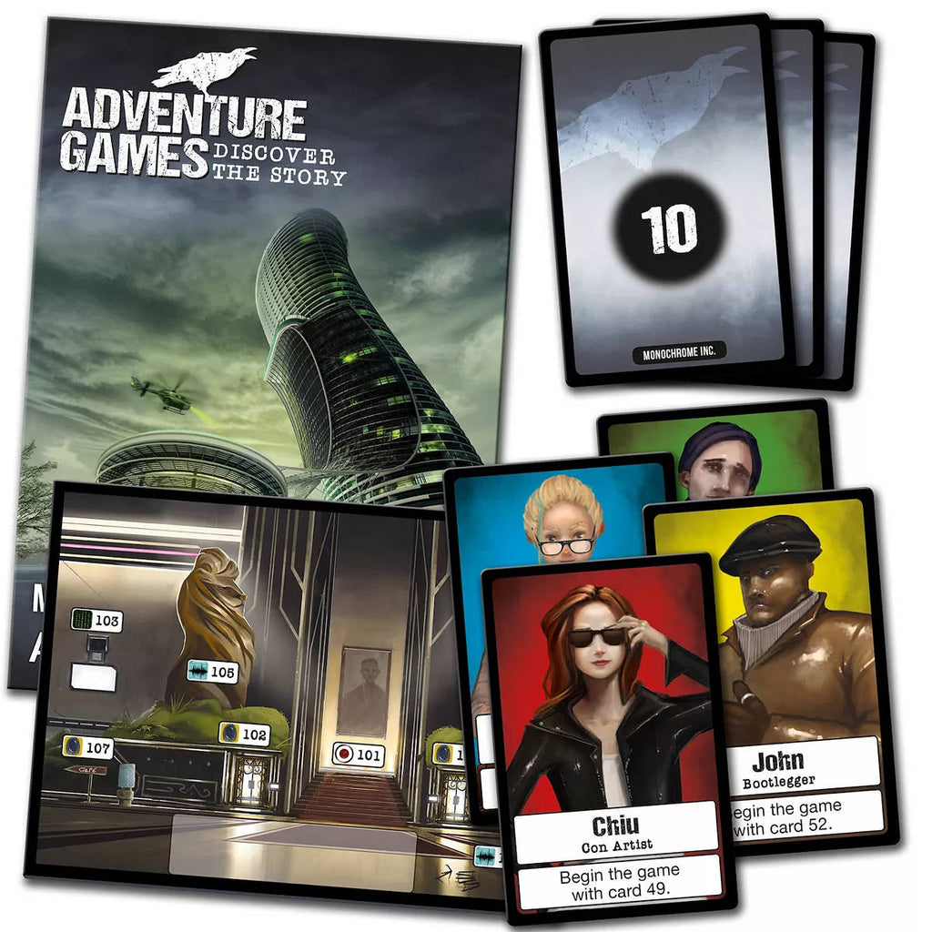 Adventure Games: Monochrome Inc. game content