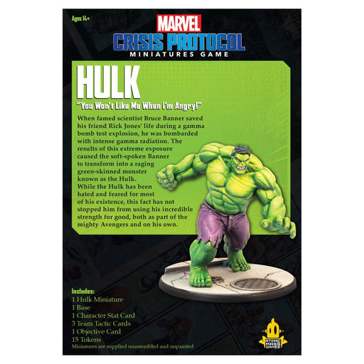 Marvel Crisis Protocol - Hulk back