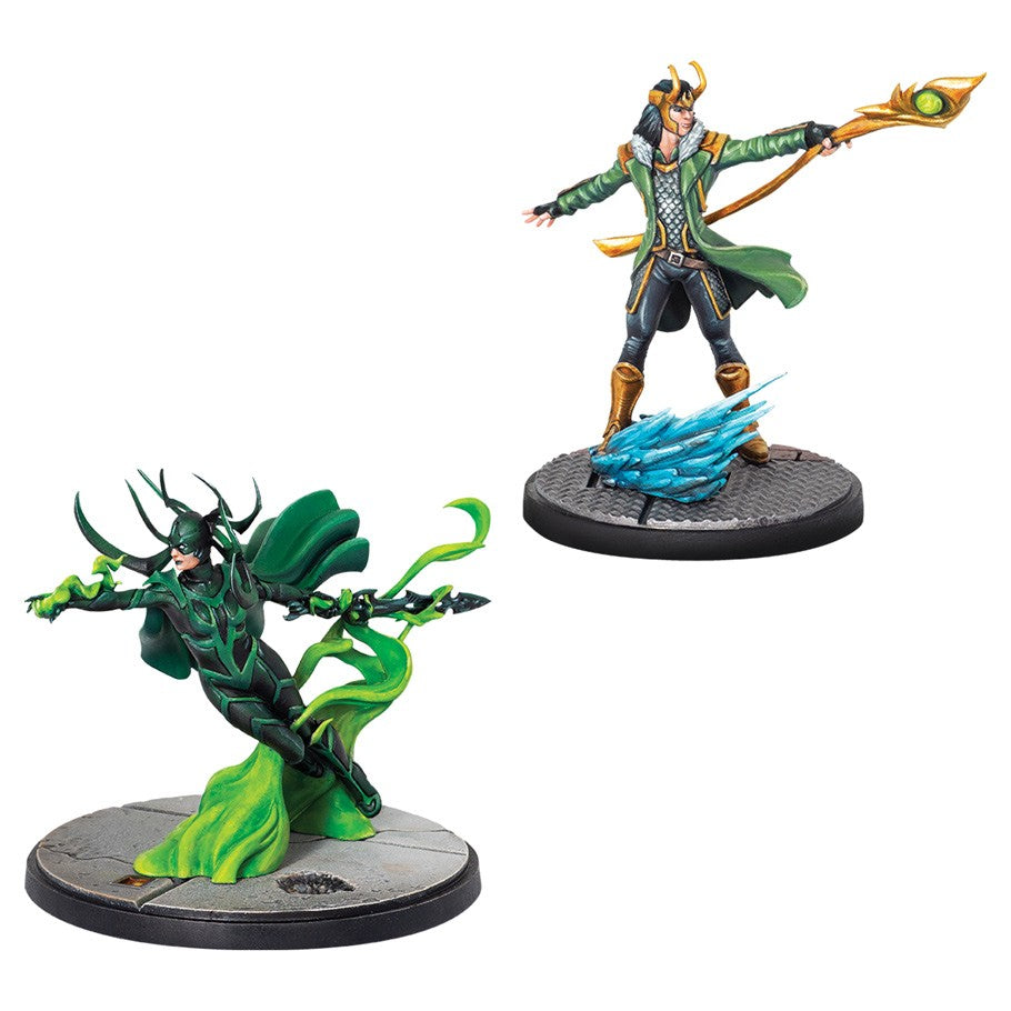 Marvel Crisis Protocol - Loki & Hela figures