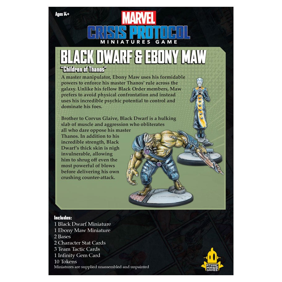 Marvel Crisis Protocol - Black Dwarf and Ebony Maw back