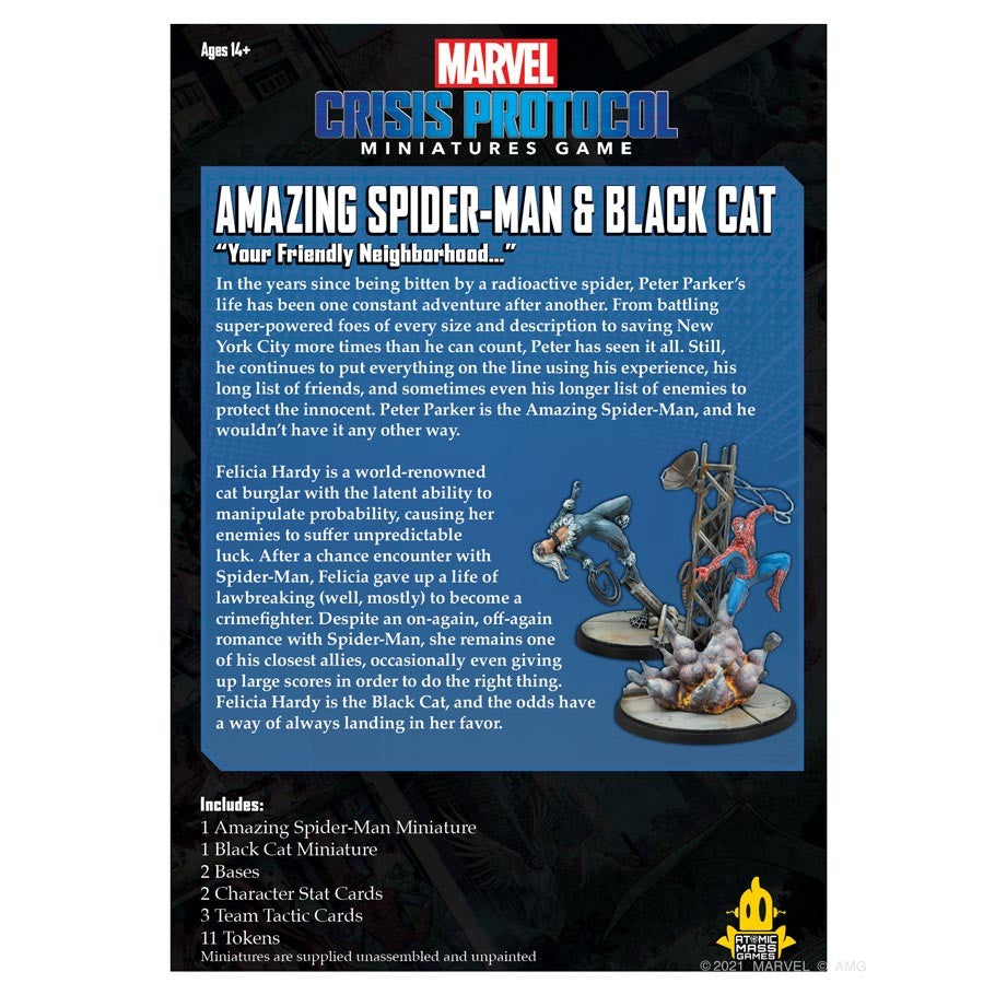 Marvel Crisis Protocol - Spider-Man & Black Cat back