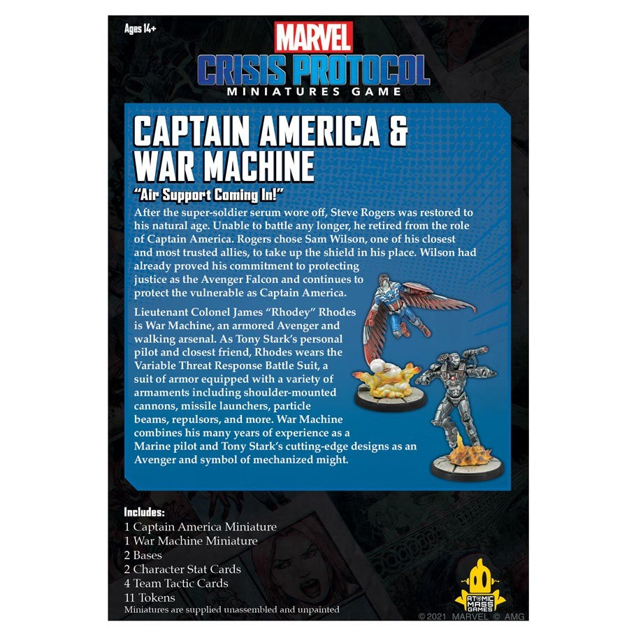Marvel Crisis Protocol - Captain America & War Machine back