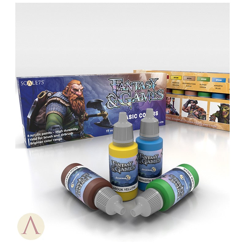 ScaleColor Fantasy & Games - Basic Colors Paint Set SSE-078