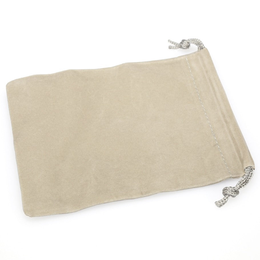 Small Grey Suede Cloth Dice Bag