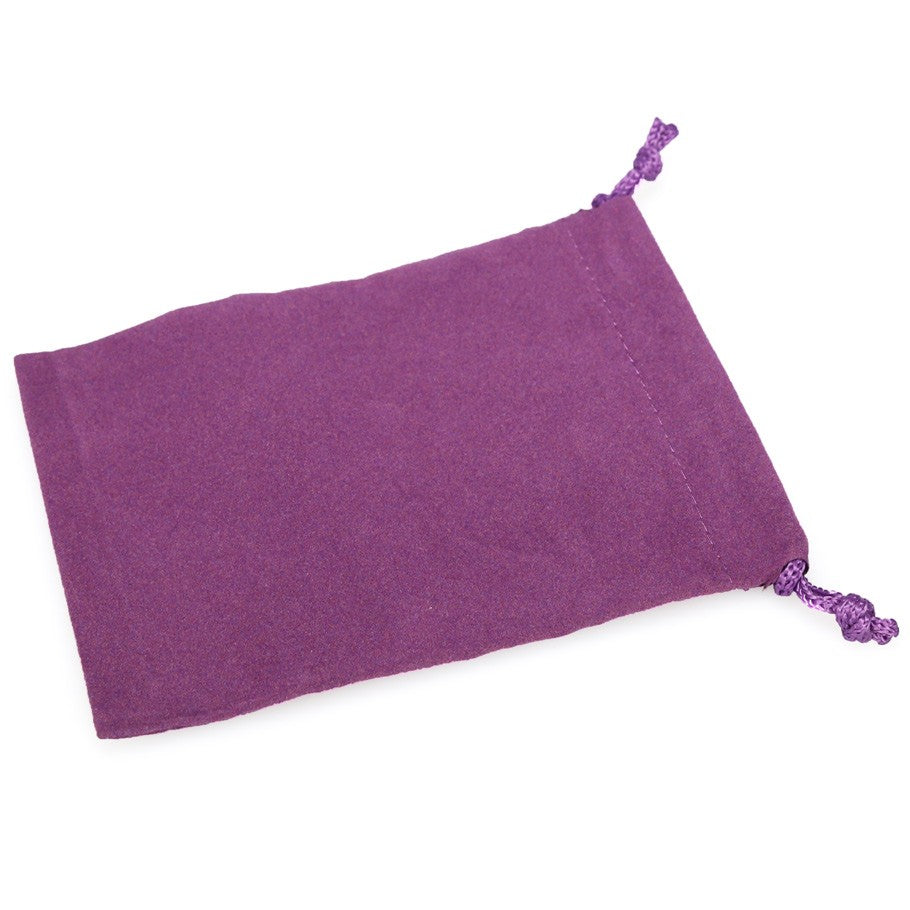 Small Purple Suede Cloth Dice Bag