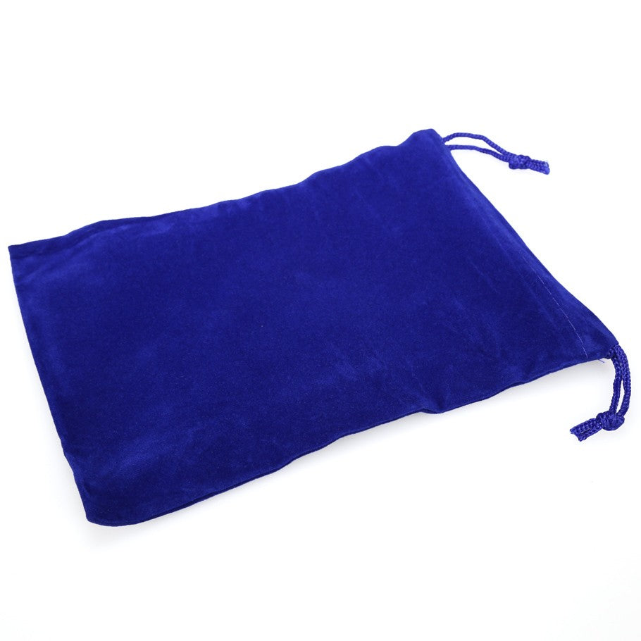 Large Royal Blue Suede Cloth Dice Bag