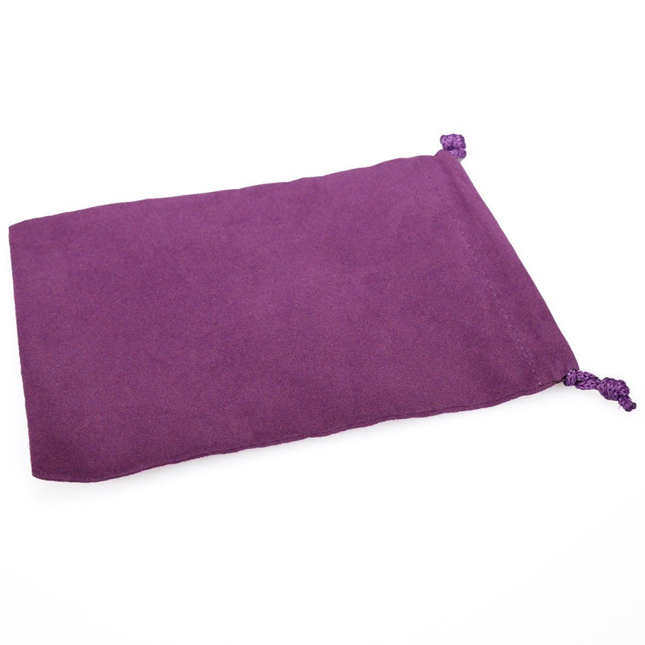 Large Suede Cloth Purple Dice Bag