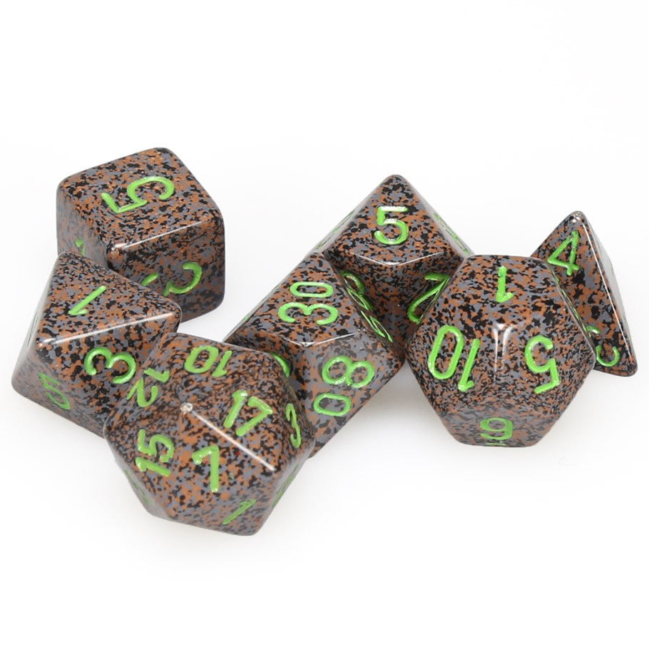 Chessex Speckled Polyhedral Earth Dice - Set of 7