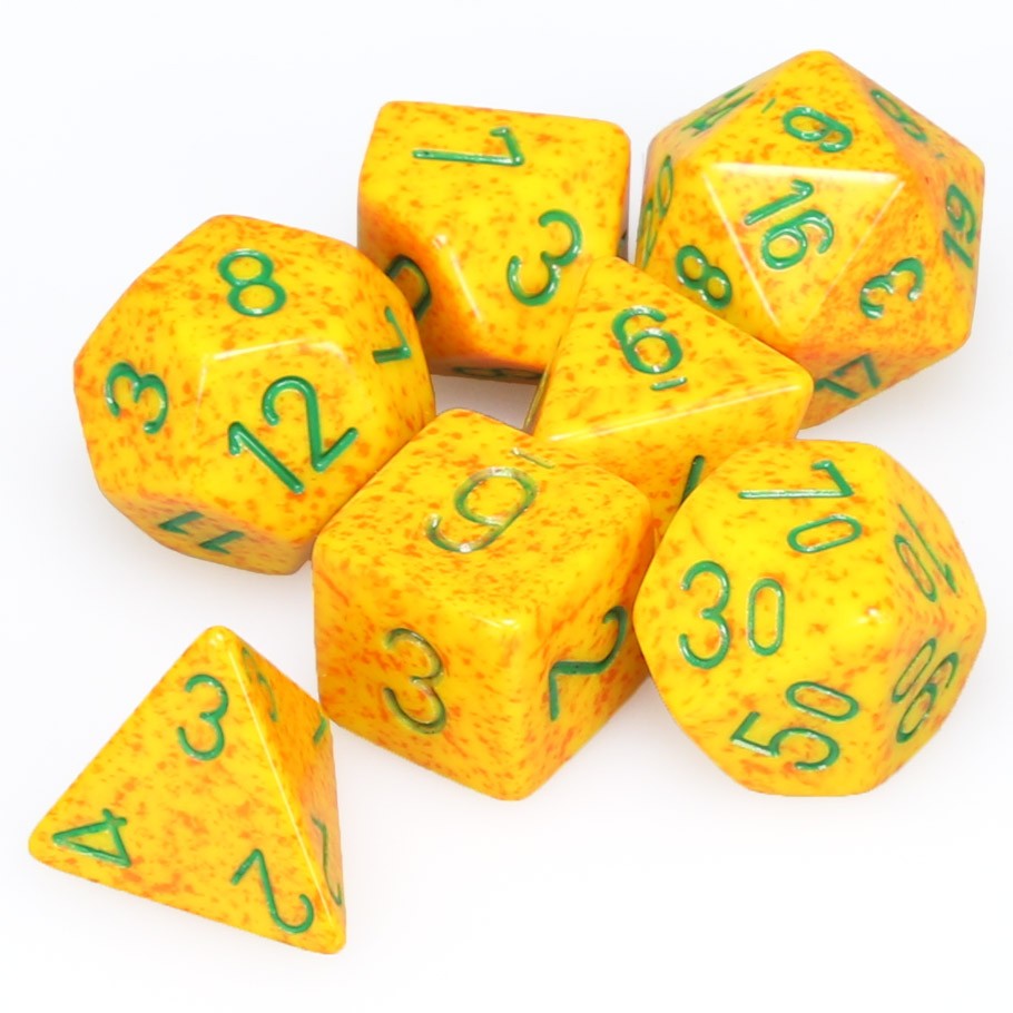 Chessex Speckled Polyhedral Lotus Dice - Set of 7