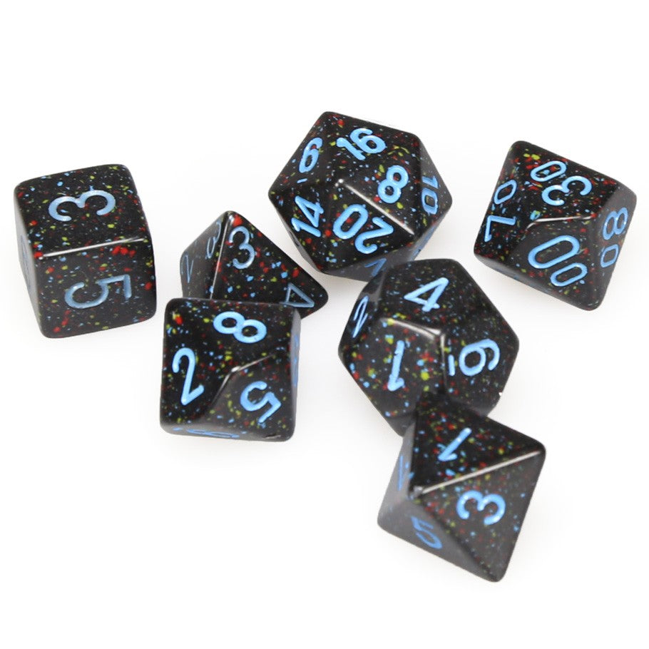 Chessex Speckled Polyhedral Blue Stars Dice - Set of 7