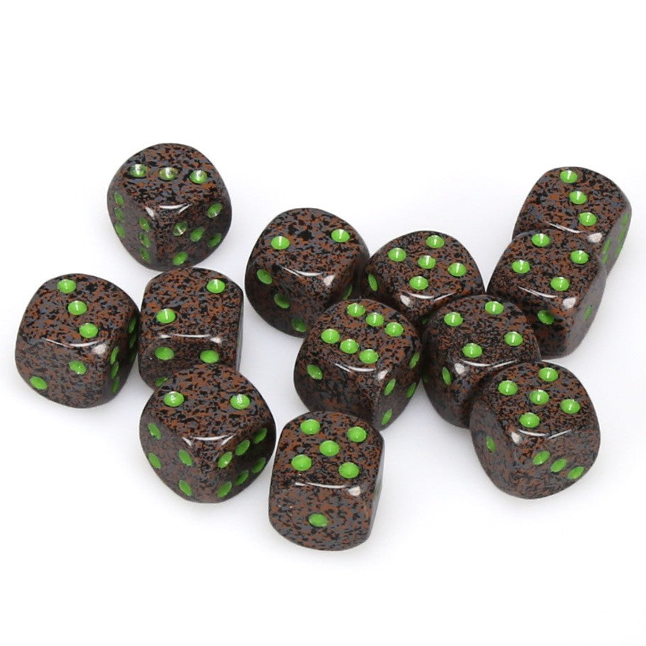 Chessex Speckled Earth 16 mm D6 Dice Block (12 dice)
