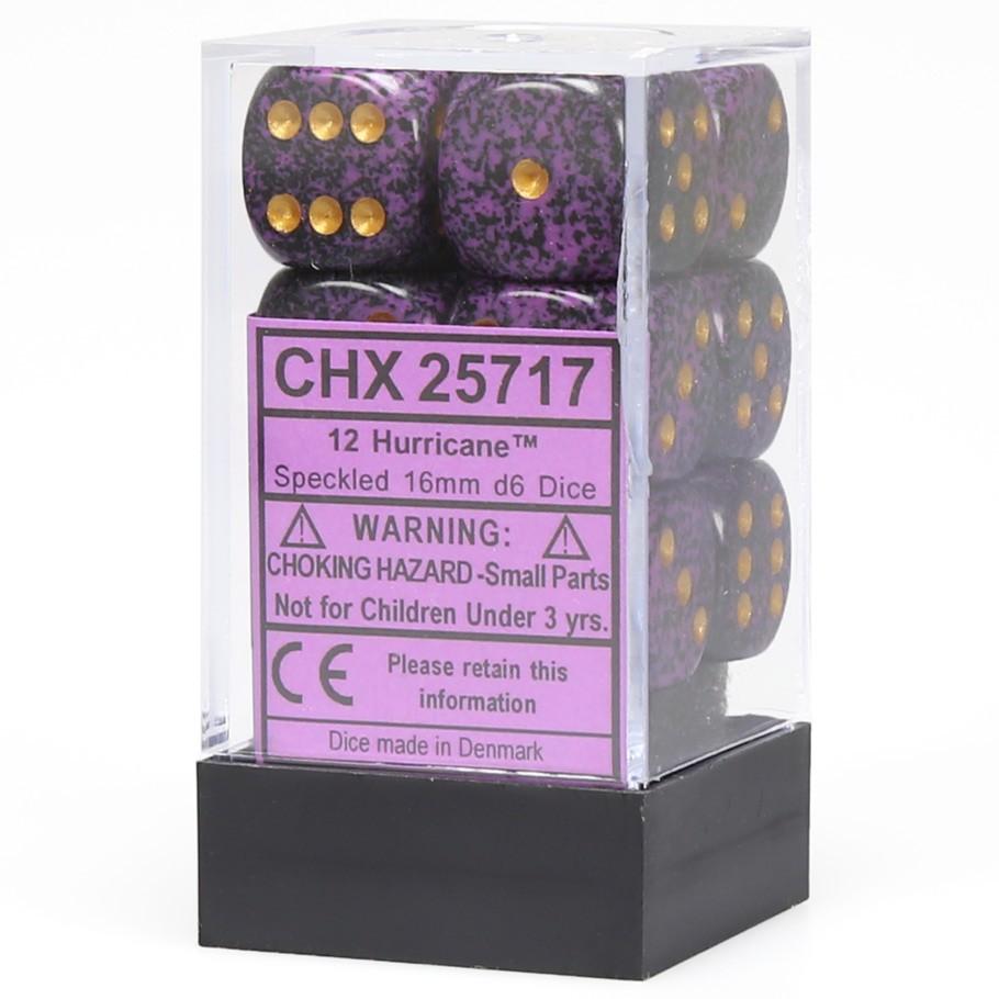 Chessex Speckled Hurricane™ 16 mm D6 Dice Block (12 dice) in box