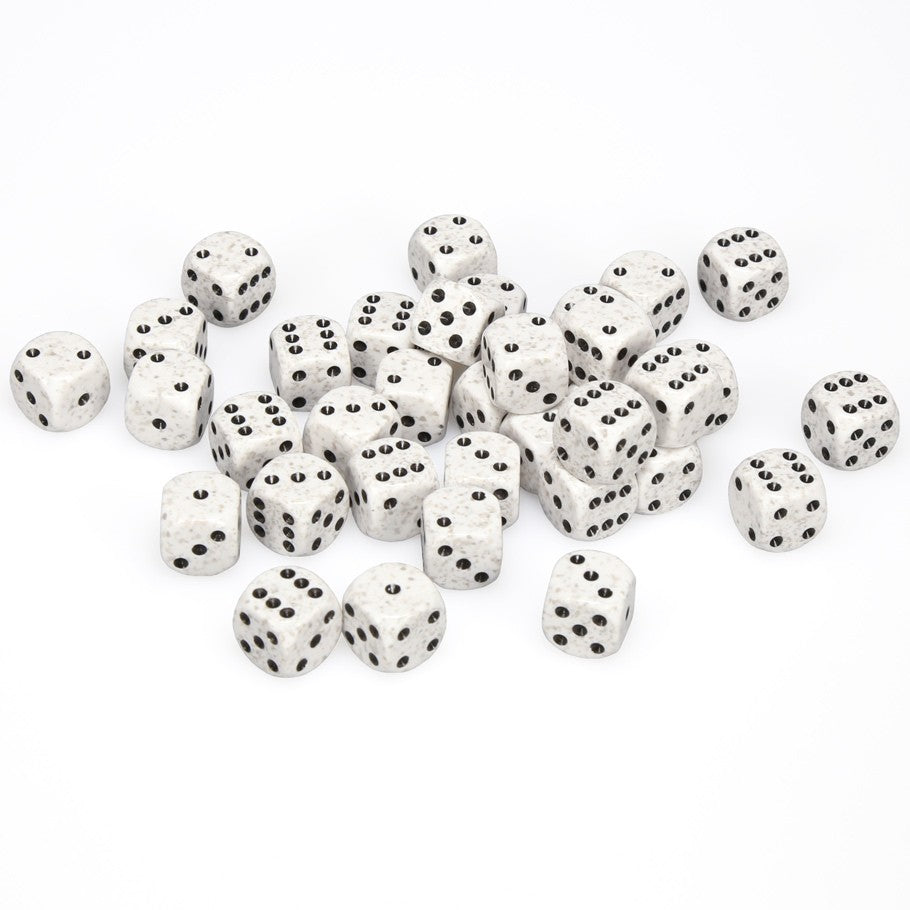 Chessex Speckled Artic Camo with Gold Numbers 12 mm Dice Block (36 dice)