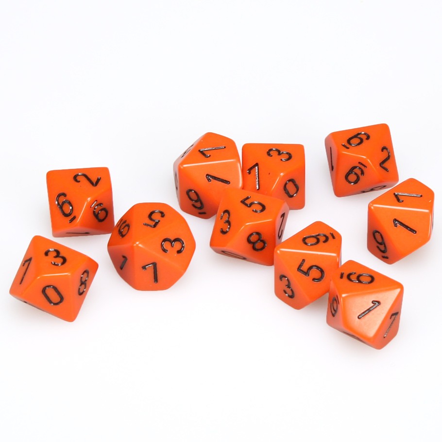 Dés à Jouer Chessex 16mm Flammés Orange Et Rouge - Lot De 12 Dés Piqués Avec Boîte De Présentation