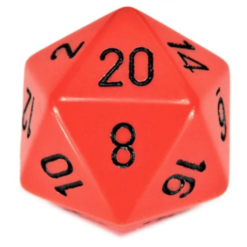 Chessex 34mm d20 Orange with Black Numbers
