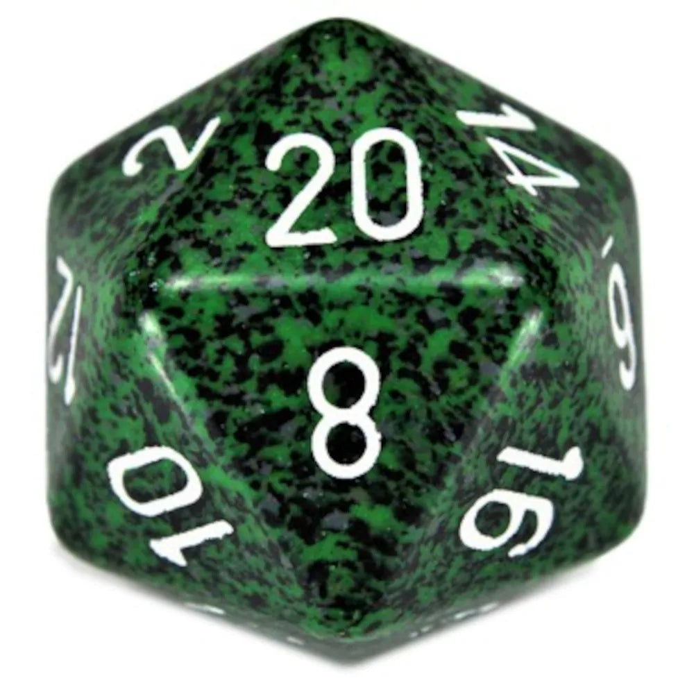 Chessex 34mm d20 Speckled Recon with White Numbers