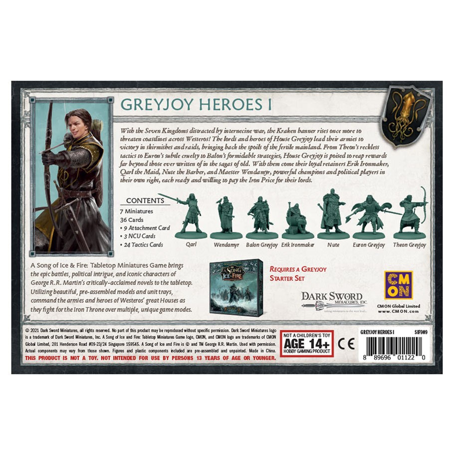 A Song of Ice & fire: Greyjoy Heroes 1 back