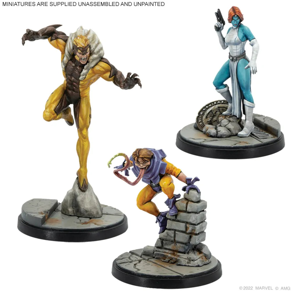 Marvel Crisis Protocol - Brotherhood of Mutants Affiliation Pack sabretooth, mystique and toad figures