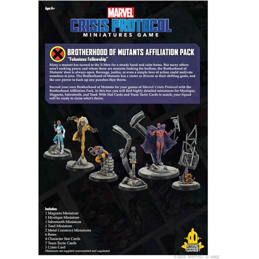 Marvel Crisis Protocol - Brotherhood of Mutants Affiliation Pack back