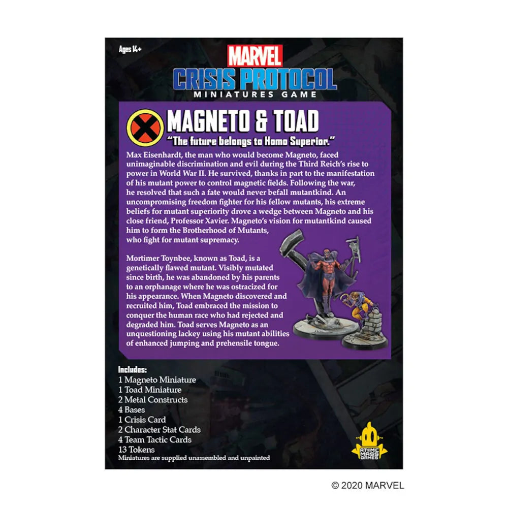 Marvel Crisis Protocol - Magneto & Toad back