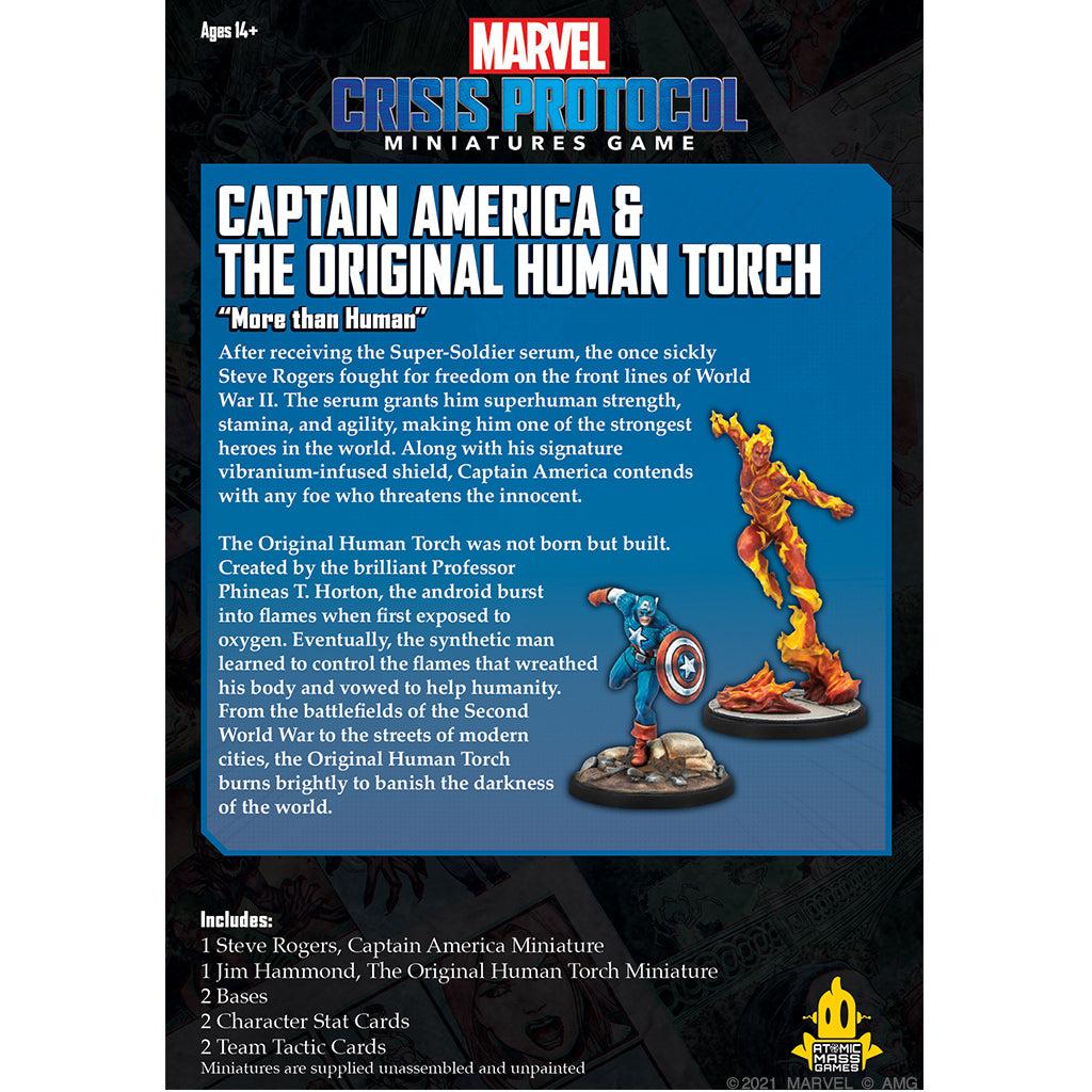 Marvel Crisis Protocol - Captain America & The Human Torch back