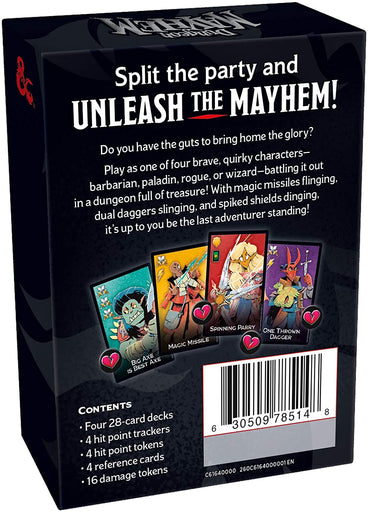 Dungeons & Dragons: Dungeon Mayhem Card Game back of the box