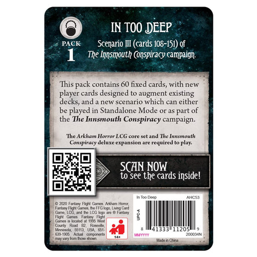 Arkham Horror The Card Game: In Too DeepArkham Horror The Card Game: In Too Deep