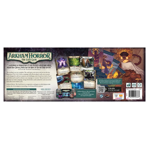 Arkham Horror The Card Game: Return to the Circle Undone back of the box