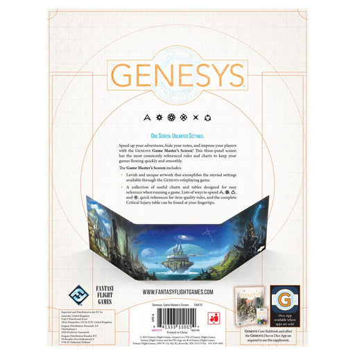 Genesys: Game Master's Screen back