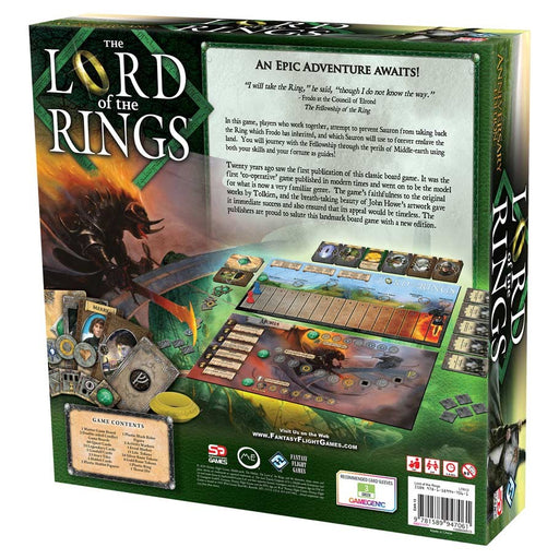 The Lord of the Rings The Board Game: Anniversary Edition back