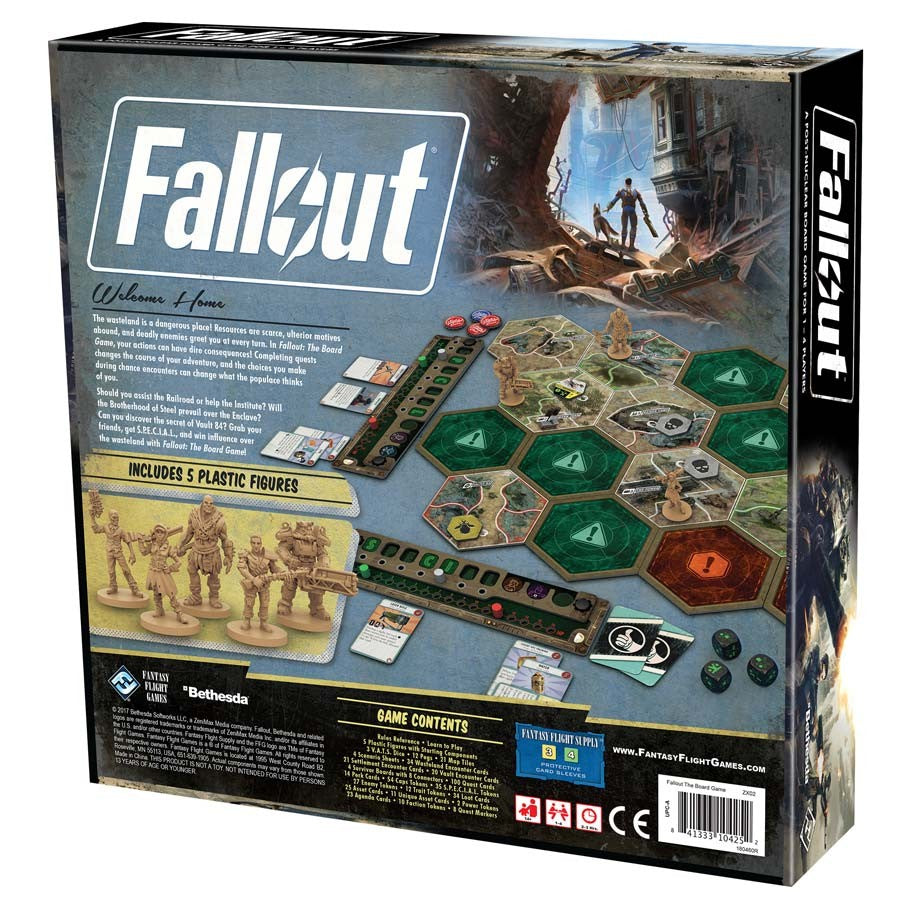 Fallout: The Board Game Back of the Box