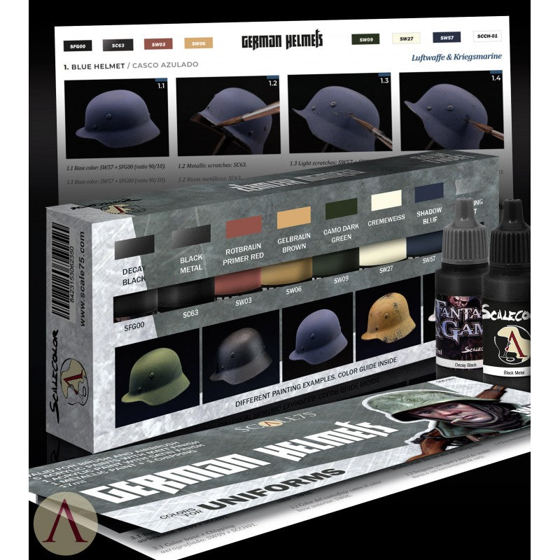 ScaleColor Warfront - German Helmets Paint Set SSE-057