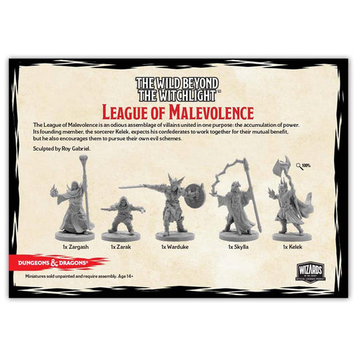 The Wild Beyond the Witchlight: League of Malevolance Back of the Box
