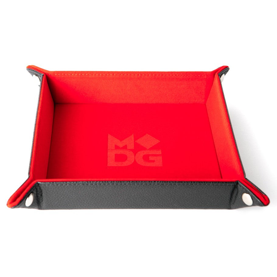 Folding Dice Tray with Red Velvet