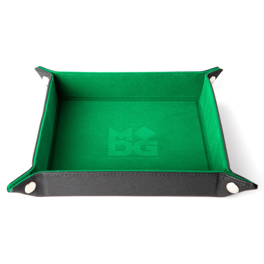 Folding Dice Tray with Green Velvet