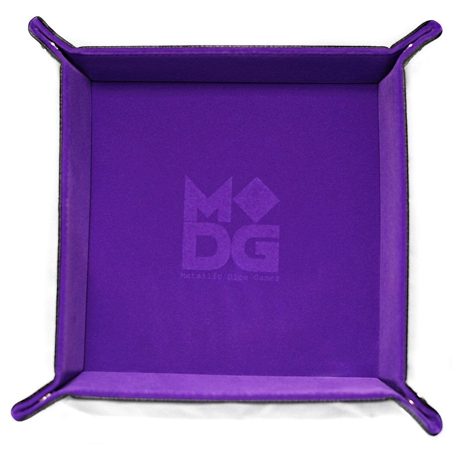 Folding Dice Tray with Purple Velvet