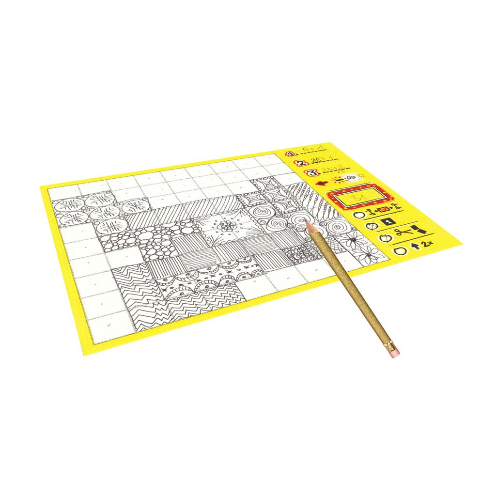 Patchwork Doodle pad and pencil