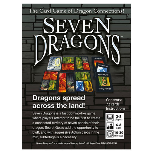 Seven Dragons Back of the box