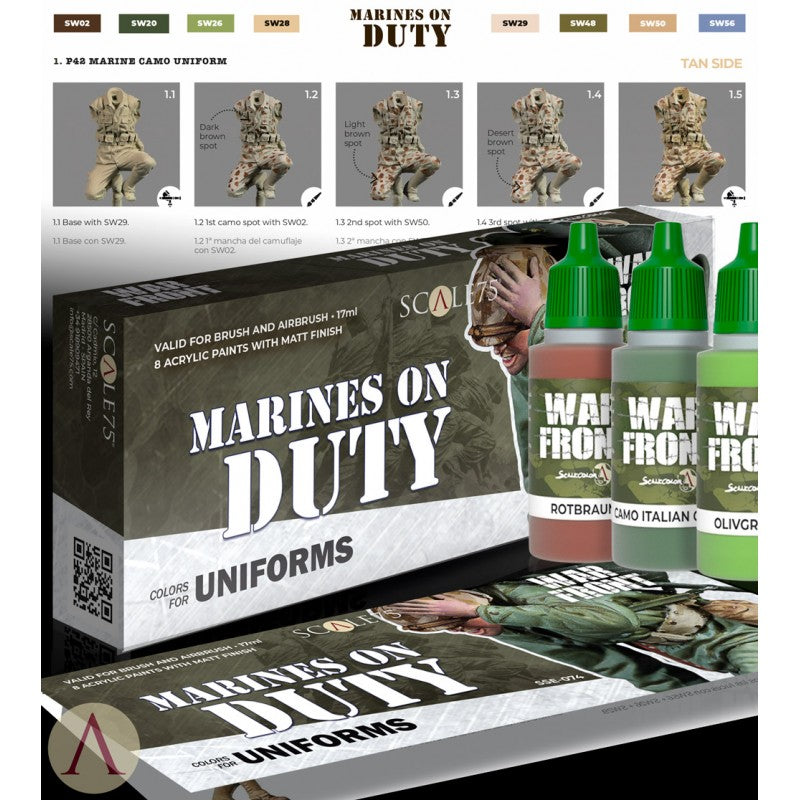 ScaleColor Warfront - Marines On Duty Paint Set SSE-074