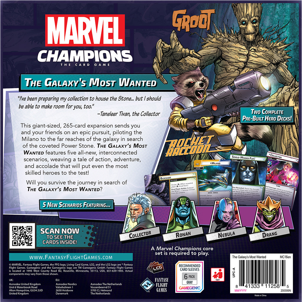 Marvel Champions: The Card Game - The Galaxy's Most Wanted Expansion back