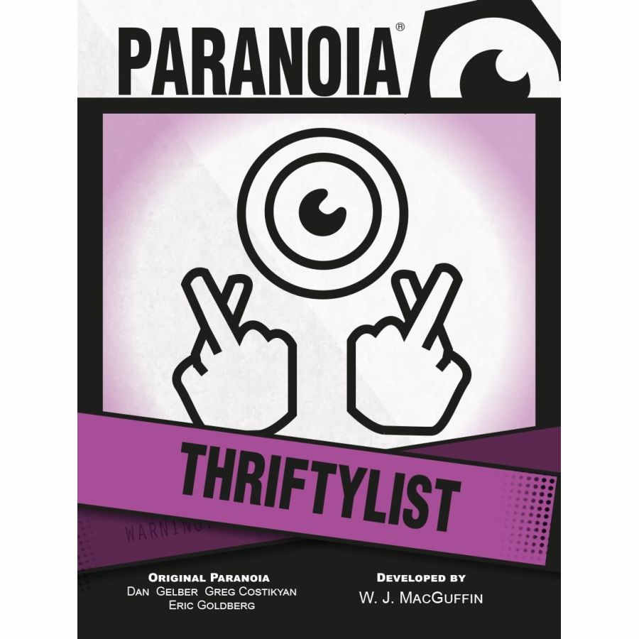 Paranoia: Thriftylist Card Deck