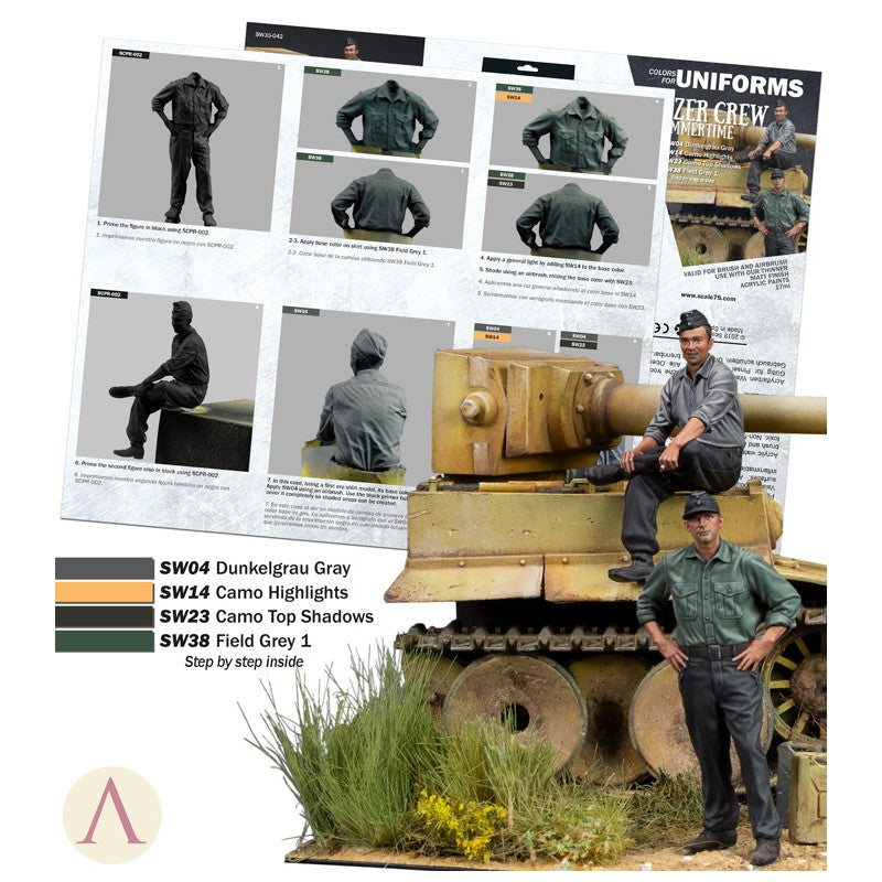 ScaleColor Warfront - Panzer Crew Summertime Paint Set SSE-060