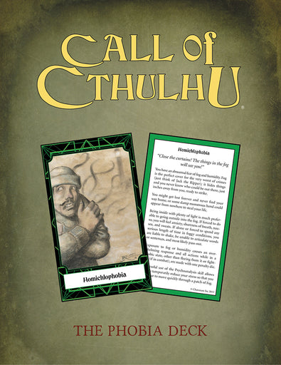 Call of Cthulhu: Keeper Decks. Phobia Deck