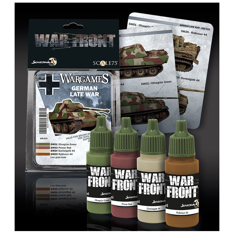 ScaleColor Warfront -Wargames: German Late War Paint Set SSE-033