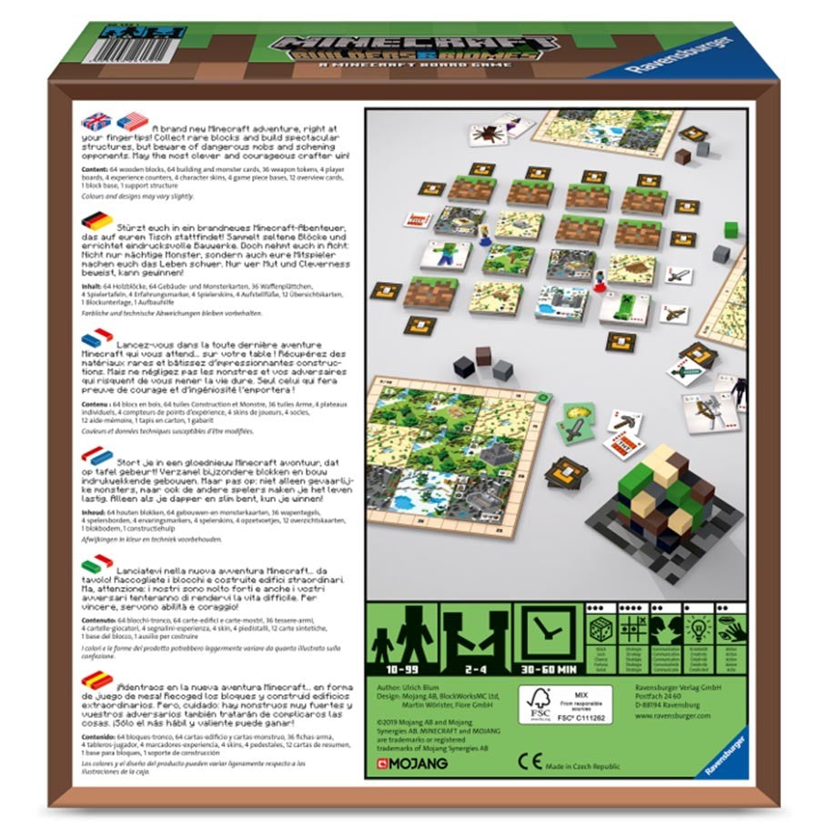 Minecraft: Buidlers & Biomes back of the box