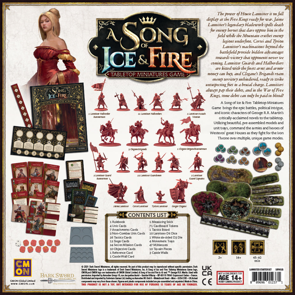 A Song of Ice & fire: Lannister Starter Set back